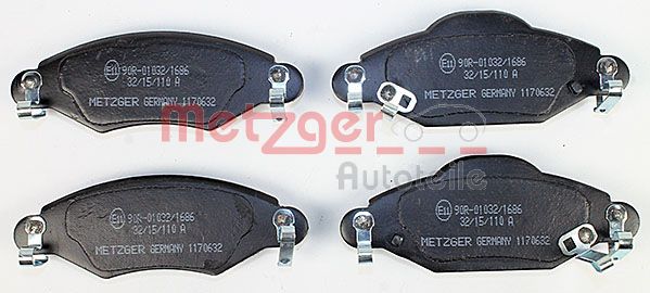 METZGER 1170632 Bremsbelagsatz, Scheibenbremse